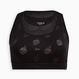 Torrid Black Bra with Skulls and Flames, 1X & 0X